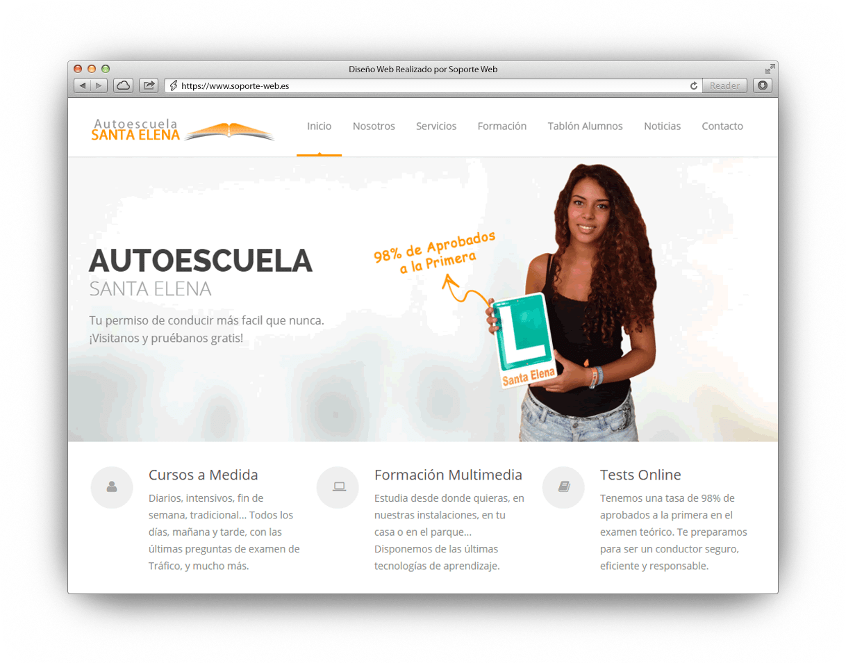 Diseño Web AutoEscuela Santa Elena